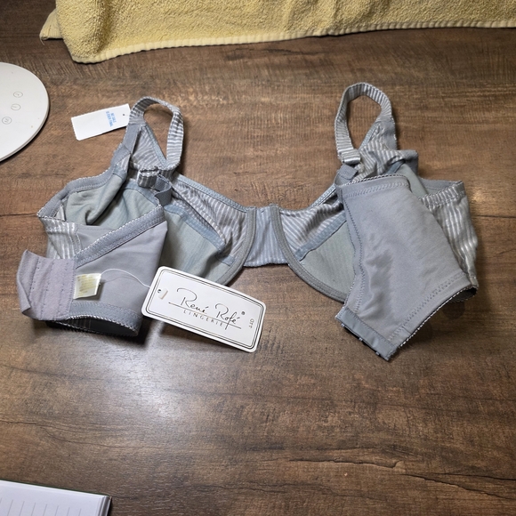 Rene Rofe Gray Striped Bra - Picture 3 of 3
